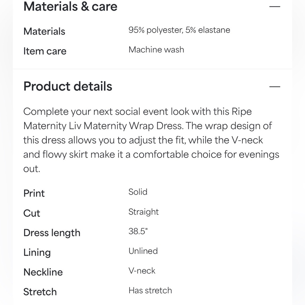 RIPE MATERNITY Liv Maternity Wrap Dress Blue XS - Picture 6 of 13